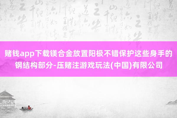 赌钱app下载镁合金放置阳极不错保护这些身手的钢结构部分-压赌注游戏玩法(中国)有限公司